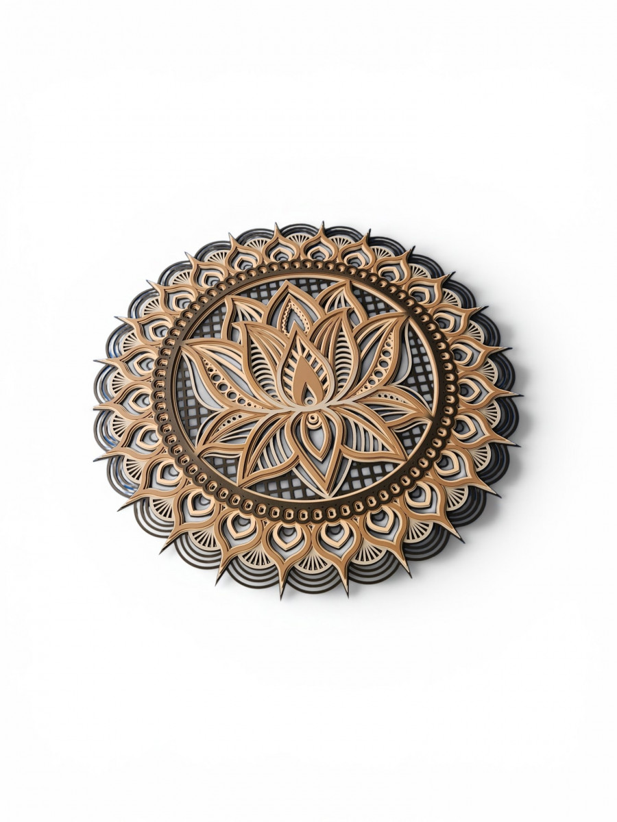 CUADRO DECORATIVO FLOR DE LOTO MULTICAPAS